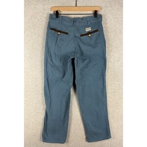 Southern Marsh‎ Pants Mens 28x30 Blue Canvas Pants Brown Trim Preppy Office